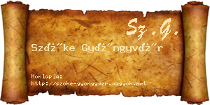 Szőke Gyöngyvér névjegykártya
