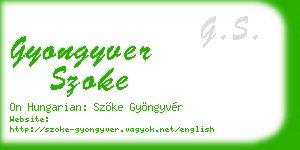 gyongyver szoke business card